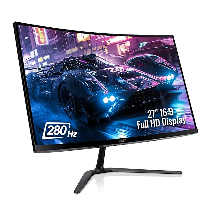 Acer ED270 Z 27 Inch (68.58 Cm) Full HD 1500 R Curved Gaming LCD Monitor