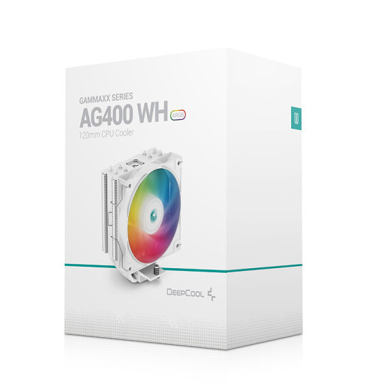 DeepCool  Gammaxx AG400 WH 120mm ARGB CPU AIR Cooler
