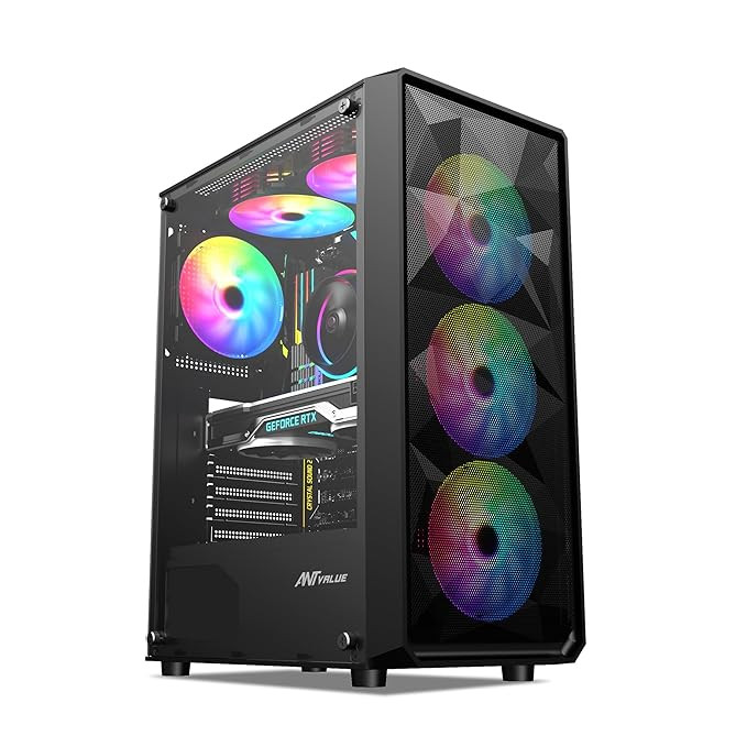 Ant Value VM41 Mid-Tower Gaming Cabinet - Black