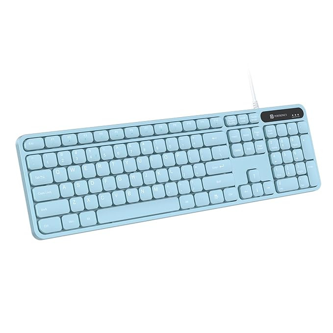 Portronics Ki-Pad 3 USB Wired Keyboard Blue