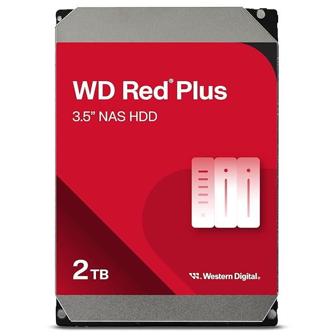 Western Digital Red Plus 2TB NAS Hard Drive