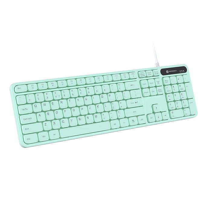 Portronics Ki-Pad 3 USB Wired Keyboard Green