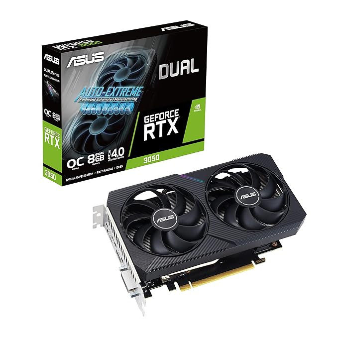 ASUS Dual GeForce RTX 3050 V2 OC Edition 8GB Graphics Card