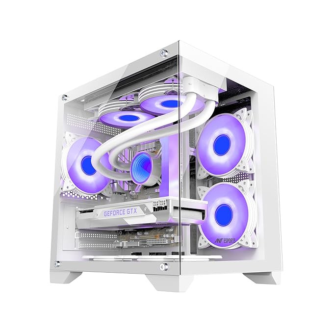 Ant Esports Crystal Z2 Mid-Tower Gaming Cabinet – White