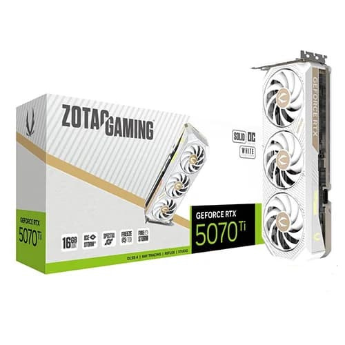 Zotac Gaming RTX 5070 Ti Solid Core OC White 16GB Graphics Card
