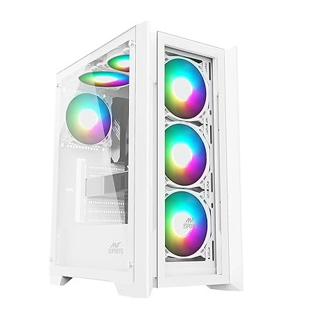 Ant Esports ICE-170TG Gaming Cabinet- White