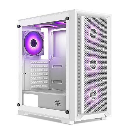 Ant Esports SX7 Mid- Tower Gaming Cabinet - White