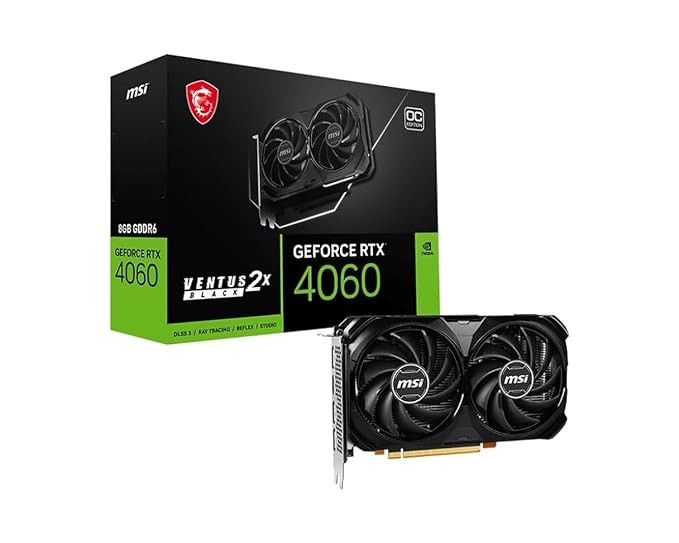 MSI GeForce RTX 4060 Ventus 2X OC 8GB Graphics Card