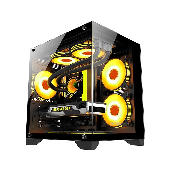 Ant Esports Crystal Z2 Mid-Tower Gaming Cabinet – Black